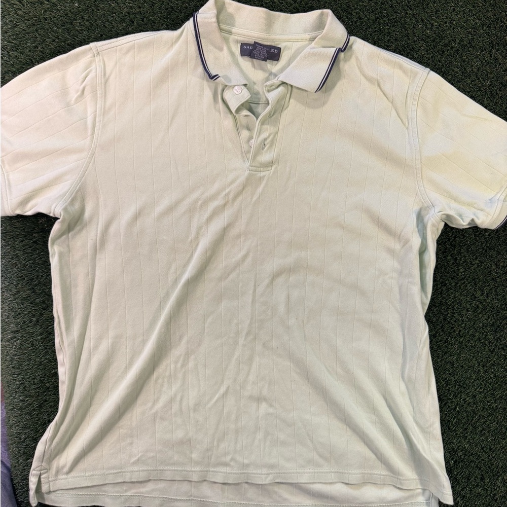 Saddlebred Men's Mint Green Polo with Contrast Trim